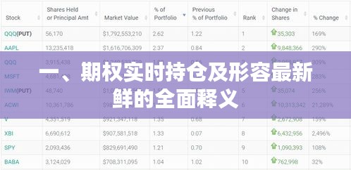 一、期权实时持仓及形容最新鲜的全面释义