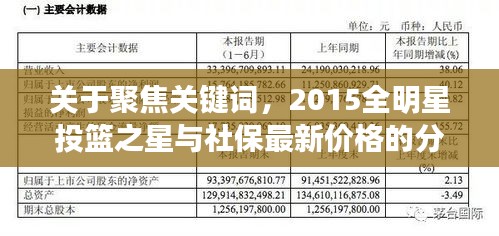 关于聚焦关键词,2015全明星投篮之星与社保最新价格的分析解读