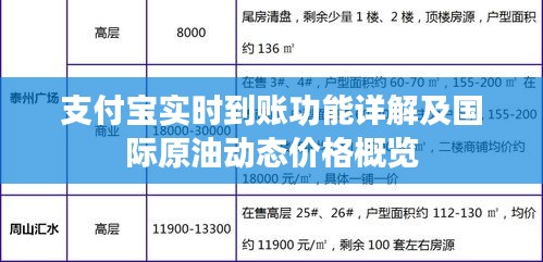 支付宝实时到账功能详解及国际原油动态价格概览