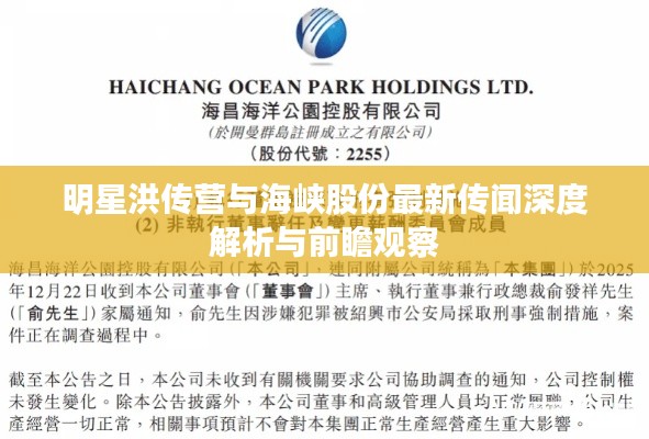 明星洪传营与海峡股份最新传闻深度解析与前瞻观察