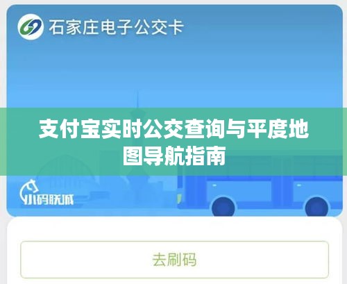 支付宝实时公交查询与平度地图导航指南