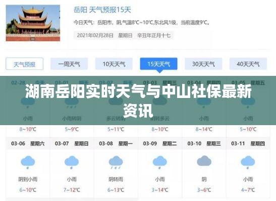 湖南岳阳实时天气与中山社保最新资讯