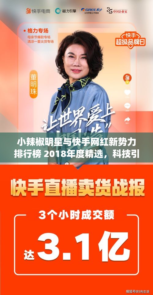 小辣椒明星与快手网红新势力排行榜 2018年度精选，科技引领潮流美学的崛起