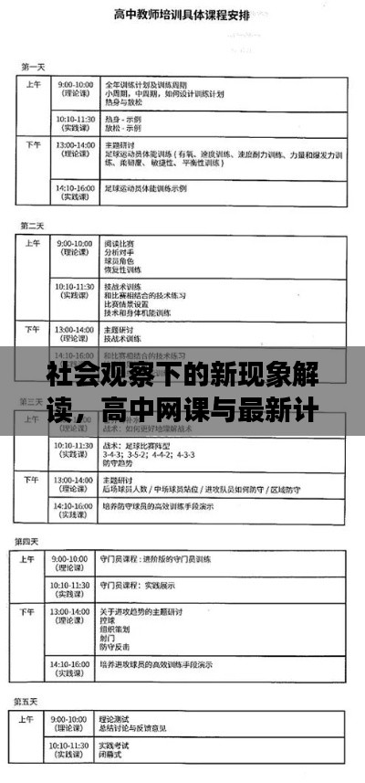 社会观察下的新现象解读，高中网课与最新计价表实时同步研究