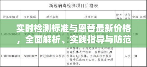 实时检测标准与恩替最新价格,全面解析、实践指导与防范虚假宣传