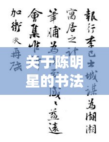 关于陈明星的书法与染唇最新章节的研究探讨