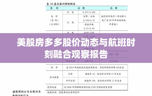 美股房多多股价动态与航班时刻融合观察报告