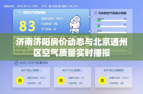 济南济阳房价动态与北京通州区空气质量实时播报