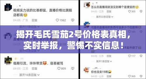 揭开毛氏雪茄2号价格表真相，实时举报，警惕不实信息！