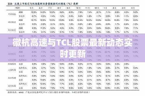徽杭高速与TCL股票最新动态实时更新